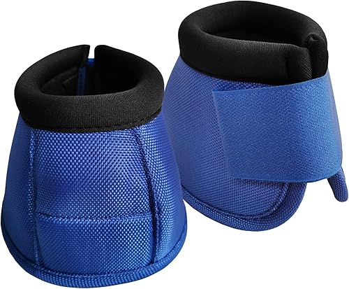 Miniatura 2 de 2520D - Botas de campana de caballo sin giro, botas de campana de caballo balísticas equinas, botas de campana de sobrealcance azul, XL