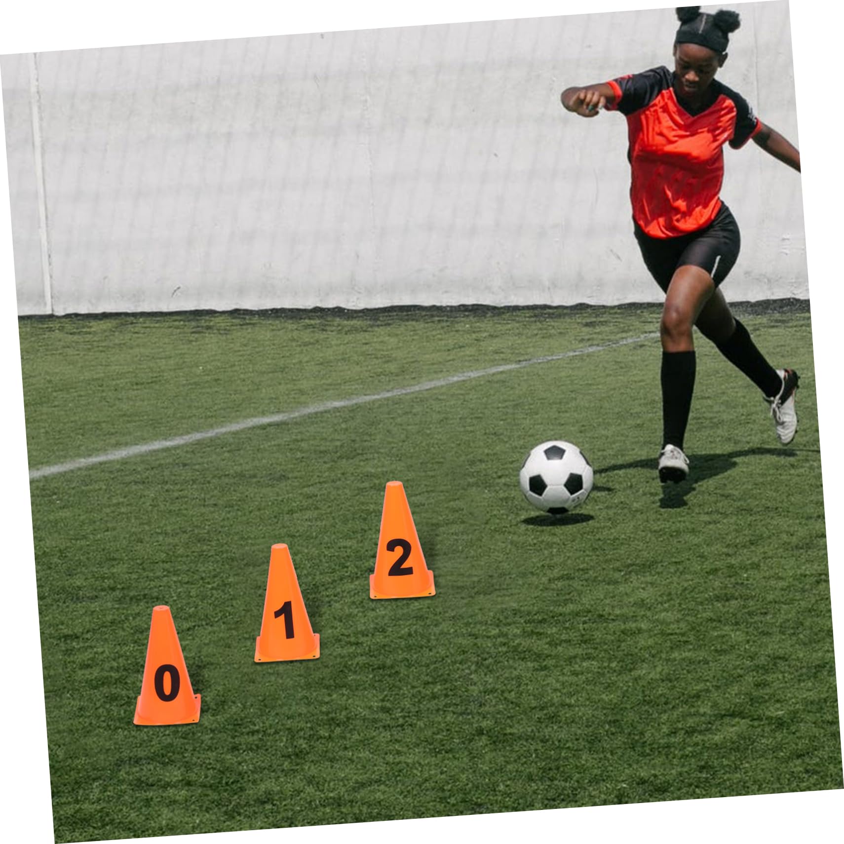 UKCOCO 1juego Conos De Entrenamiento Numerados para Fútbol Conos Naranjas para Ejercicios Campo Patinaje y Actividades Deportivas