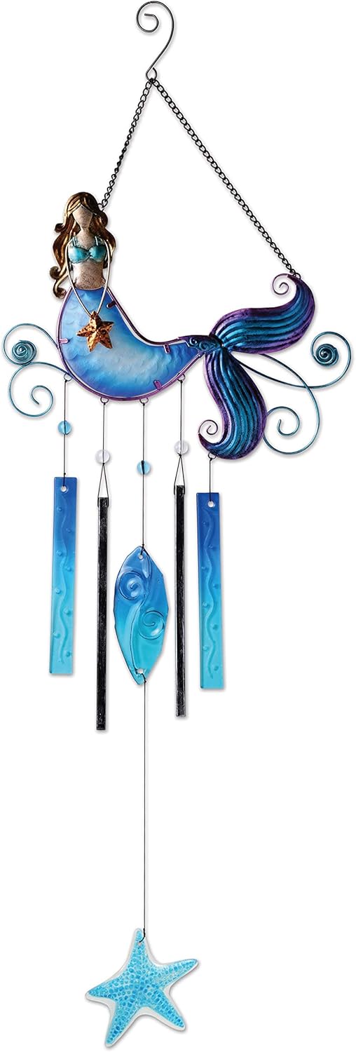 Sunset Vista Designs Beautiful Mermaid Wind Chime, 37"