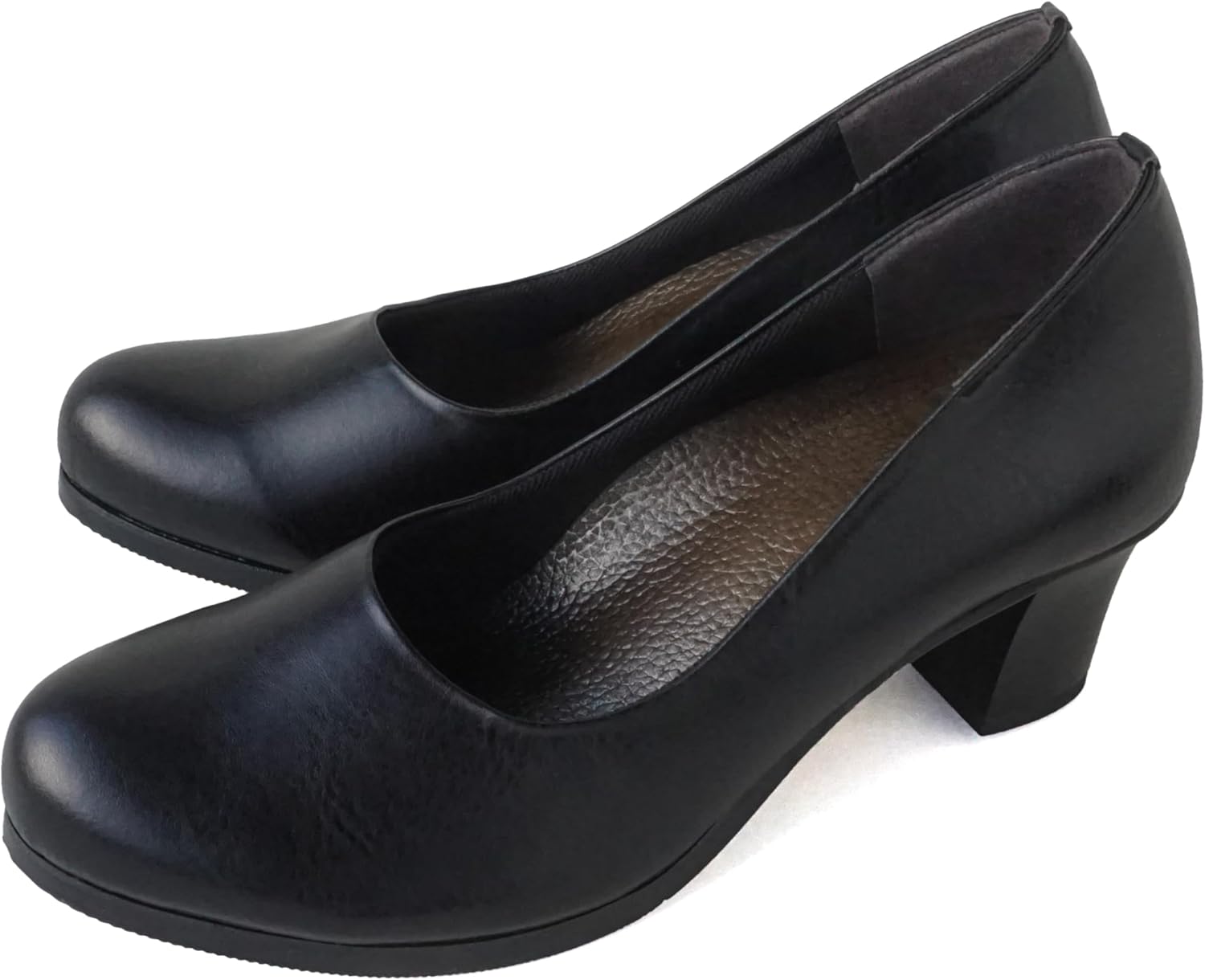 Mio Comfort] 幅広 甲高 本革 パンプス 5E 痛くない ゆったり 歩き