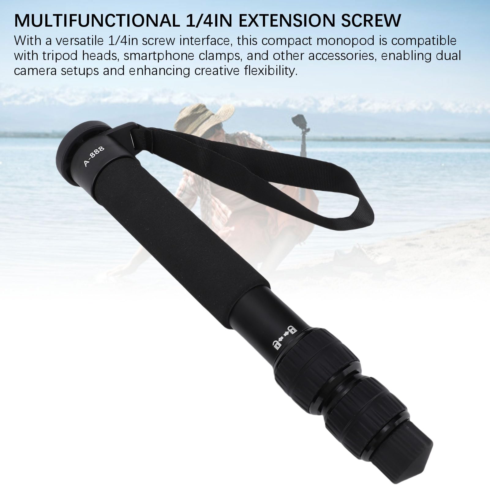 Sxhlseller Statyw Monopod do Aparatu, 155 Cm Aluminiowy 7-sekcyjny,
