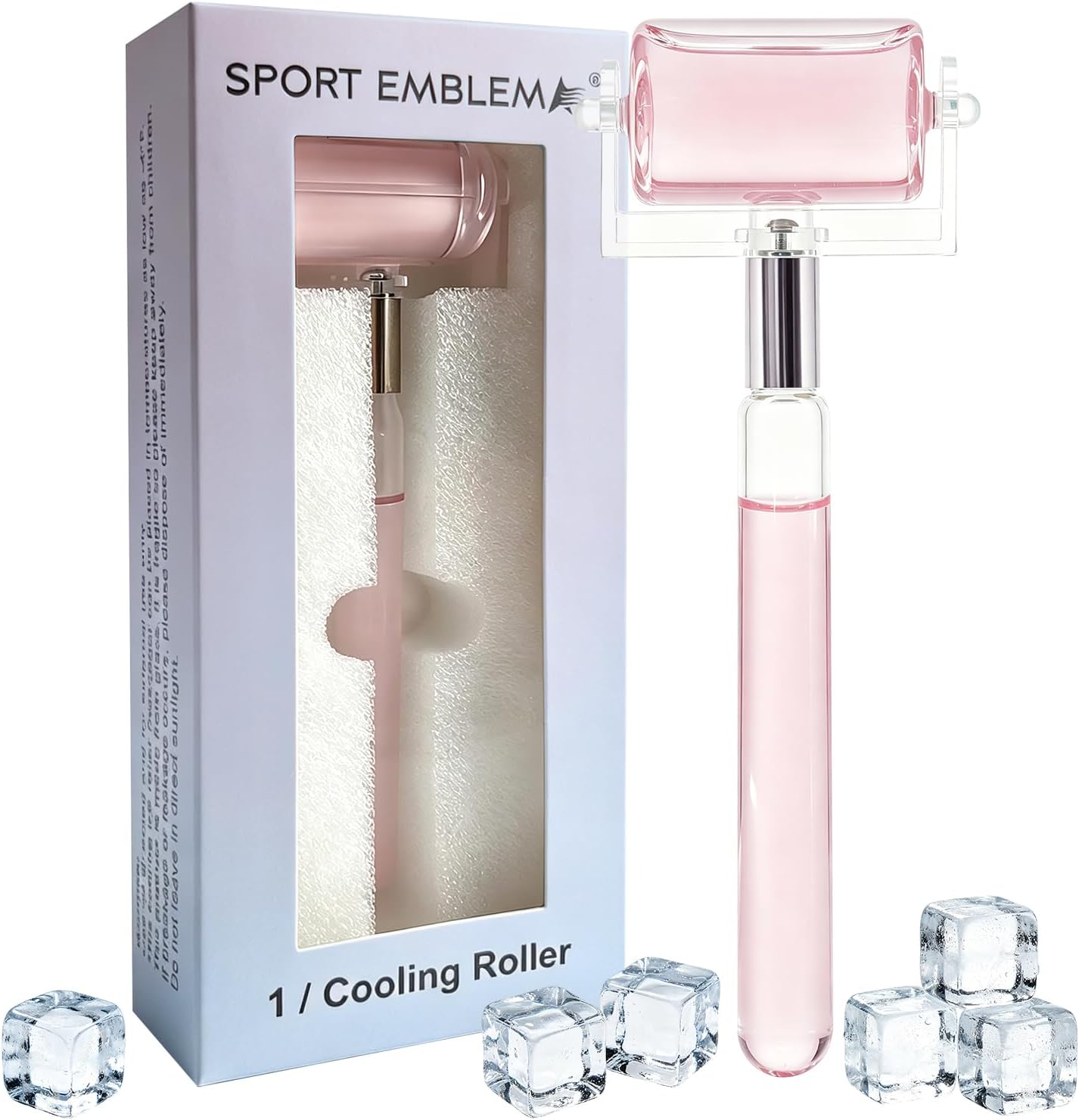 Ice Roller for Face-Facial Beauty Roller for Women Puffy Face Eyes &Portable Cold Hot Skin Care Tools for Reduce Puffiness Cooling Face Roller Massager-Glitter Blue