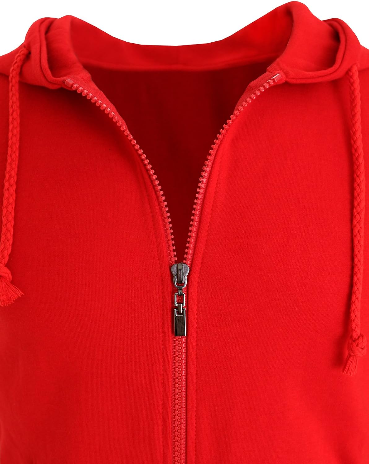BCPOLO Men's Casual Zip-Hoodie Vest Cotton Sleeveless Zip up Hoodie Vest