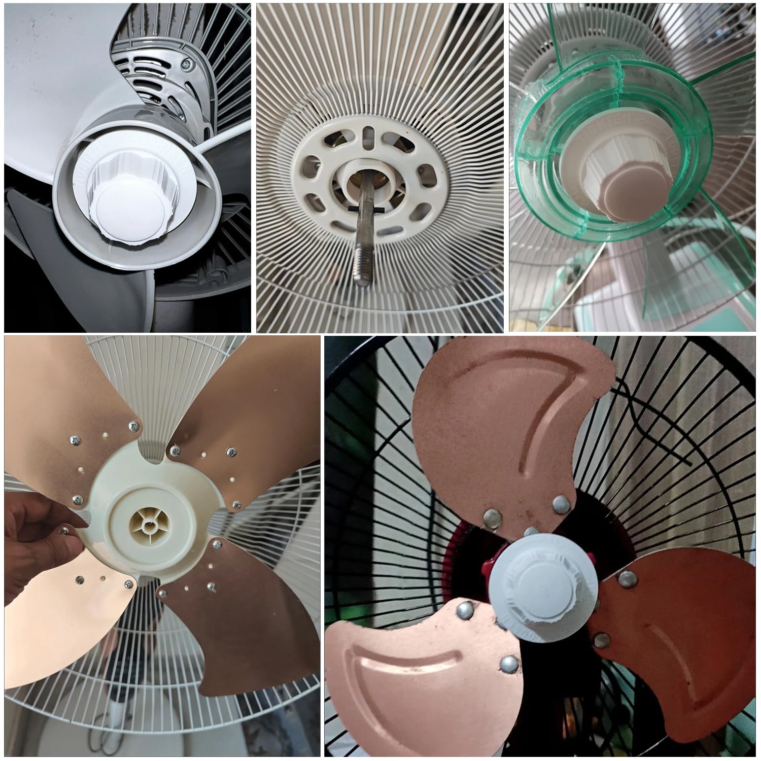 6 Pack Pedestal Fan Blade Nut Caps Replacement Stand Fan Blade Nut Covers Knob with M8 Threaded Retaining Cap for Oscillating Stand Fan Oscillating Standing Fans Motor Shaft Oscillating Fans