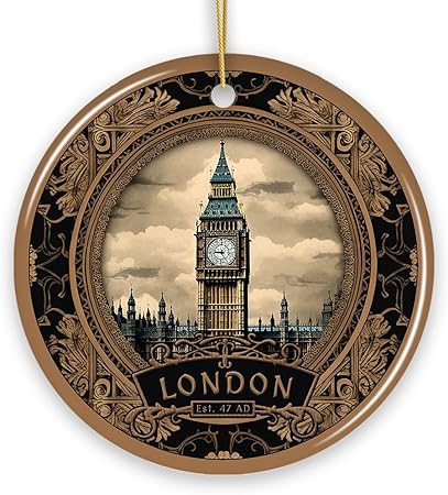 Vintage Victorian Style Big Ben Ornament, London Traveler Souvenir