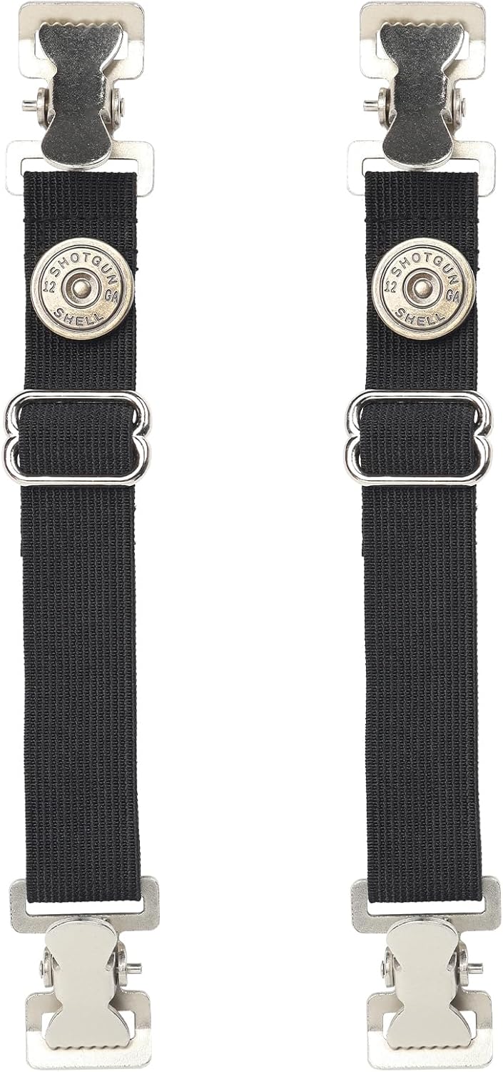 Dream Apparel 2PCS Elastic Boot Straps Adjustable Boot Clips Pant Clips Stirrups Leg Straps for Biker Women Men Motorcycle