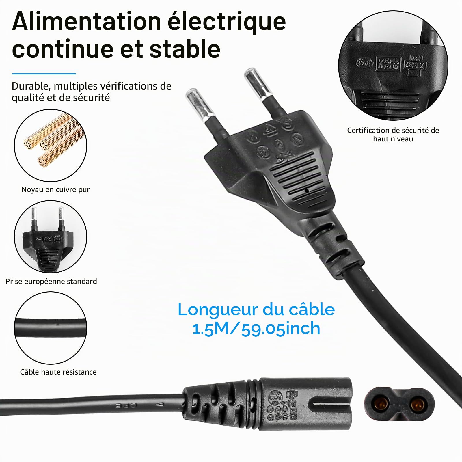 Mini pour Congélateur Adaptateur Secteur, 14,5 V 6 a 87 W 100 V-240 V AC DC Adaptateur Câble De Charge Adaptateur pour Glacière à Compresseur Dometic Cfx3 Réfrigérateur Congélateur De Voiture