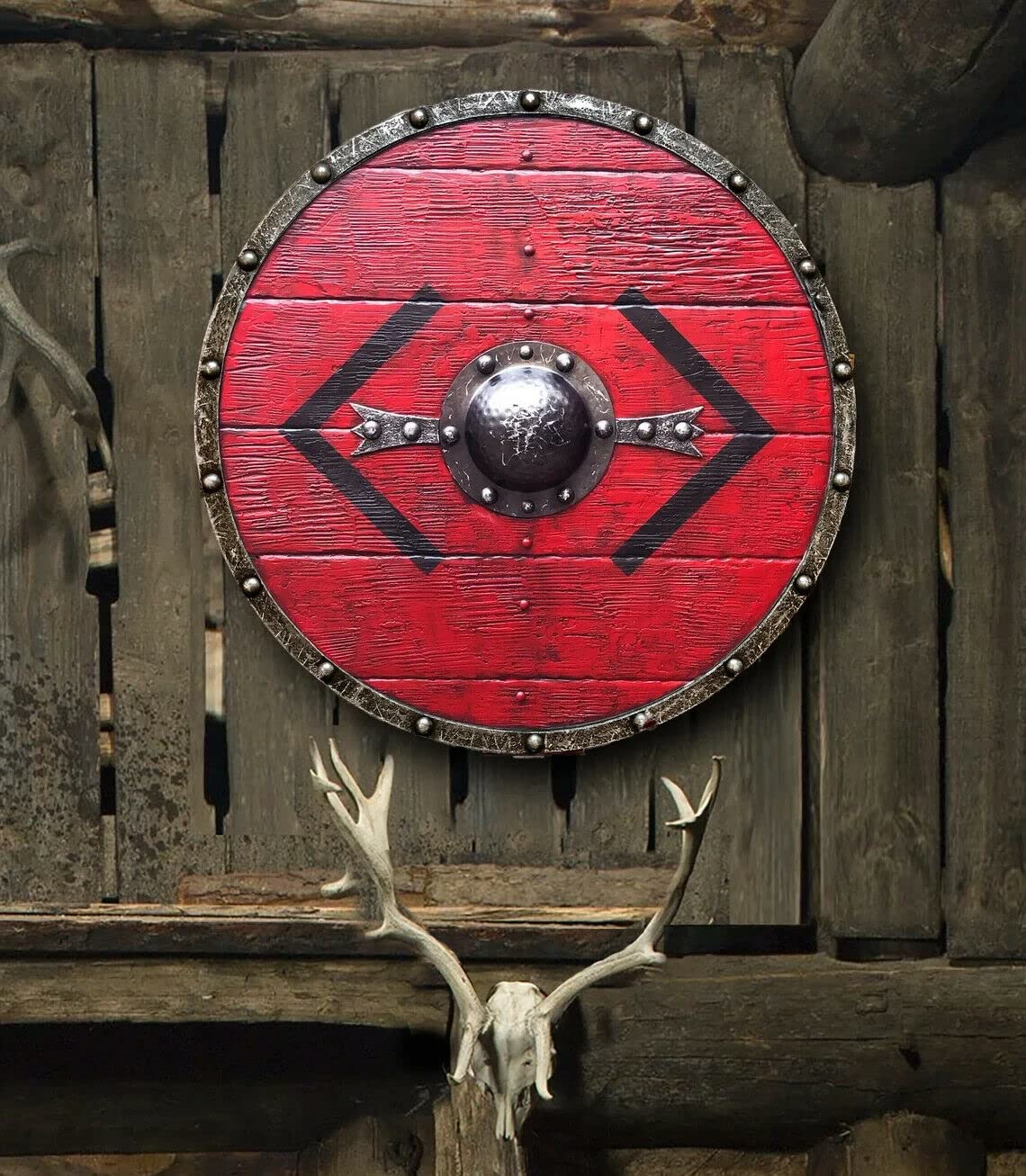 Medieval Viking Shield Dragon Bjorn Iron Side Battleworn Viking