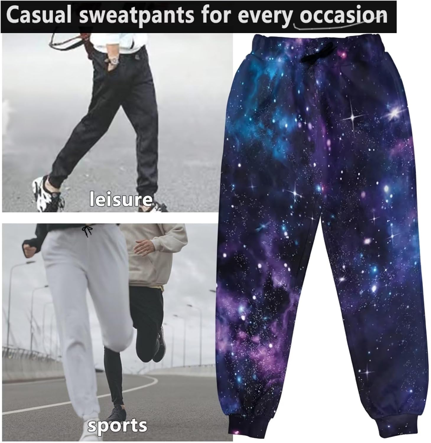 Renewold Men's Sweatpants Women's Sweatpants Jogging Pants Athletic Bottoms with Elastic Waist and Adjustable Drawstring