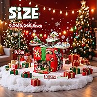 Vista 5 de HoverBots Christmas Building Blocks Sets for Adults,1873PCS Christmas Building Toy Set with Lights, Christmas Building Bricks with Snowman