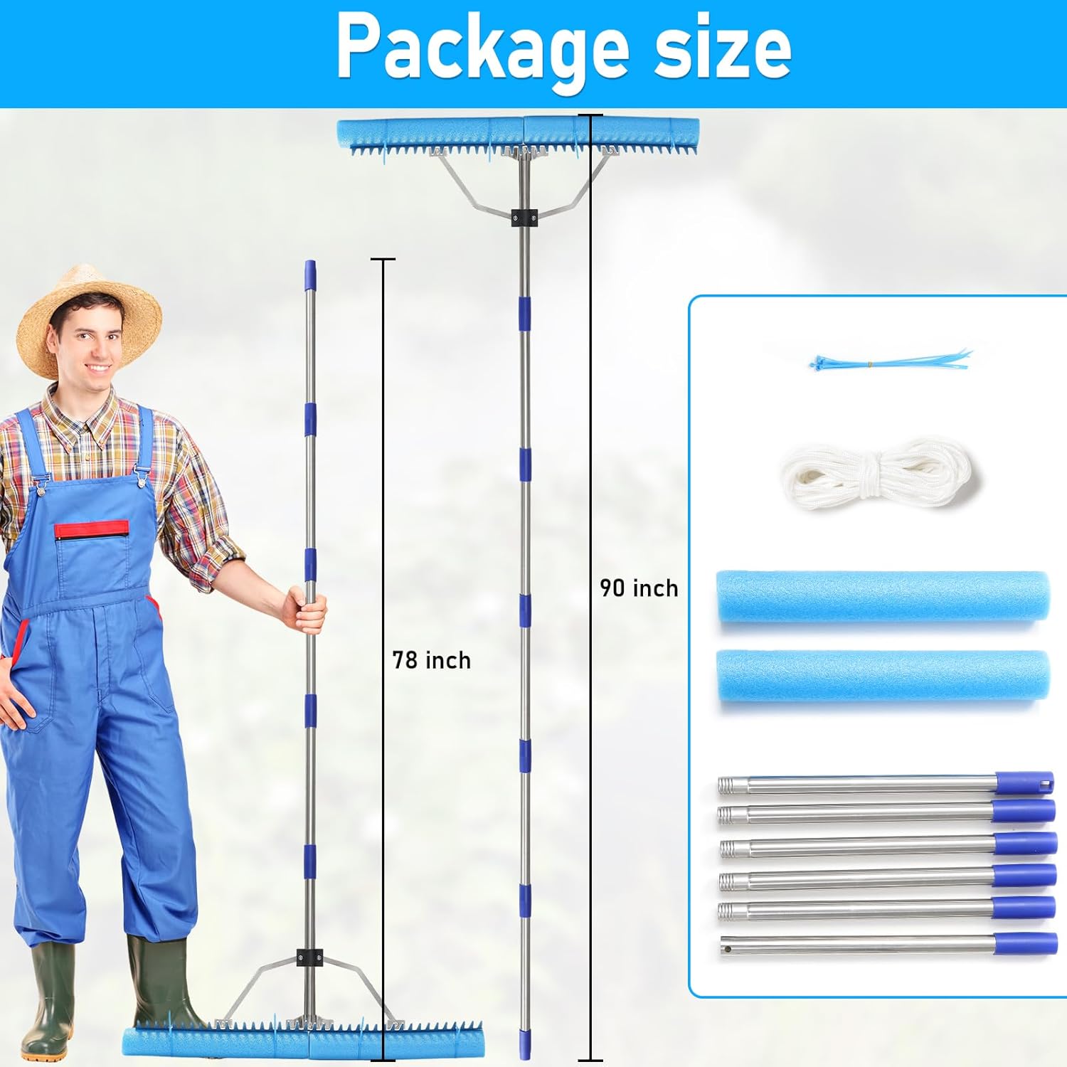 90" Landscaping Rake