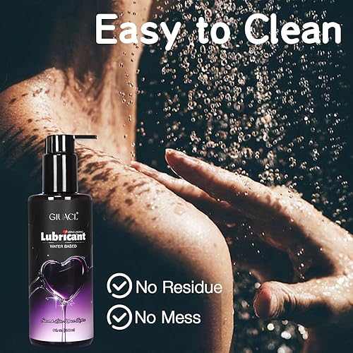 Miniatura 5 de GIUACL Juego de lubricantes a base de agua, lubricantes de 8 + 2 onzas para privacidad y juguetes, gel lubricante natural de larga duración para
