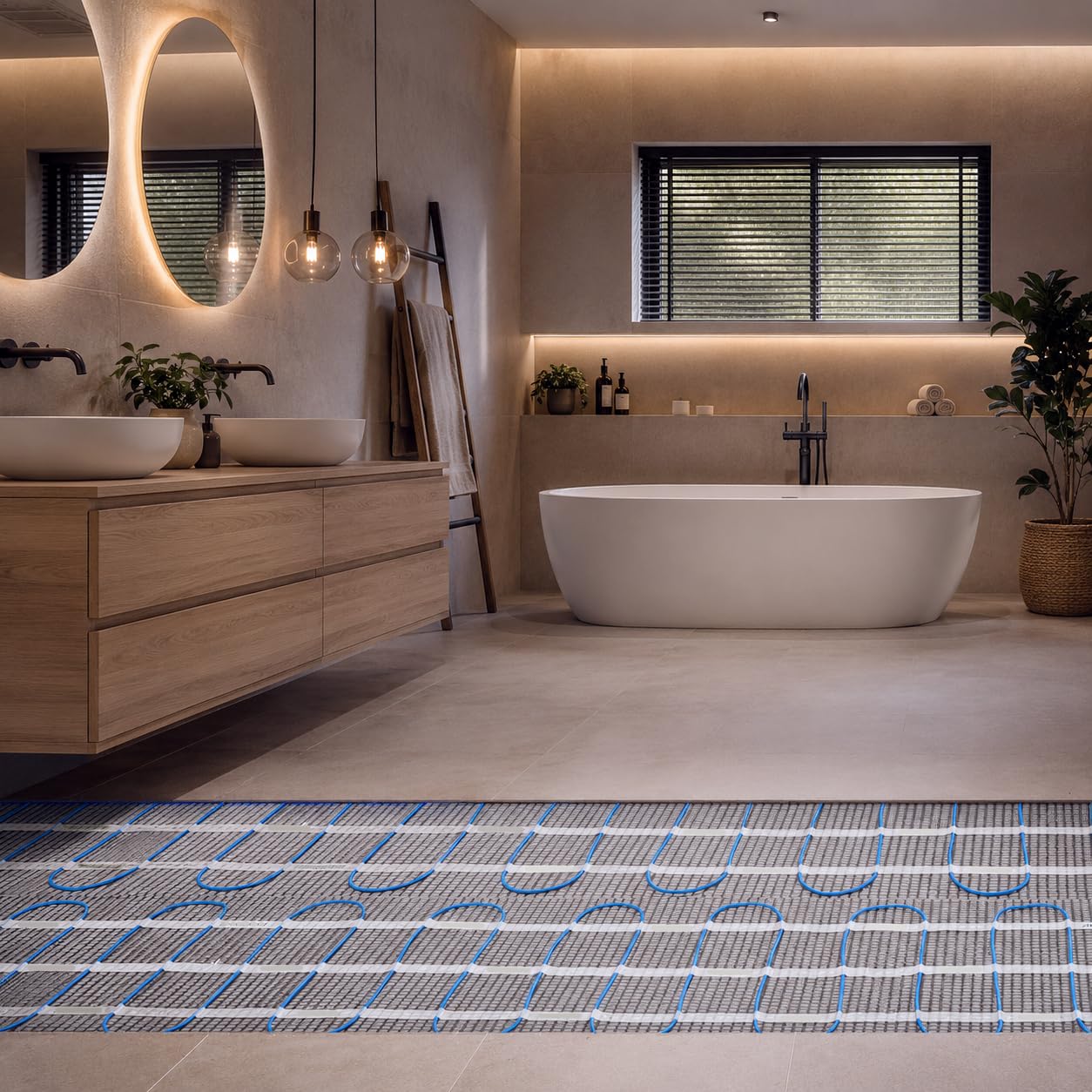 Tappetino riscaldante elettrico CALORIQUE WOW – Superficie: 8,0 m² – Riscaldamento a pavimento 200 W/m², tecnologia TWIN, basso consumo, ideale per bagno, soggiorno, cucina e ristrutturazioni