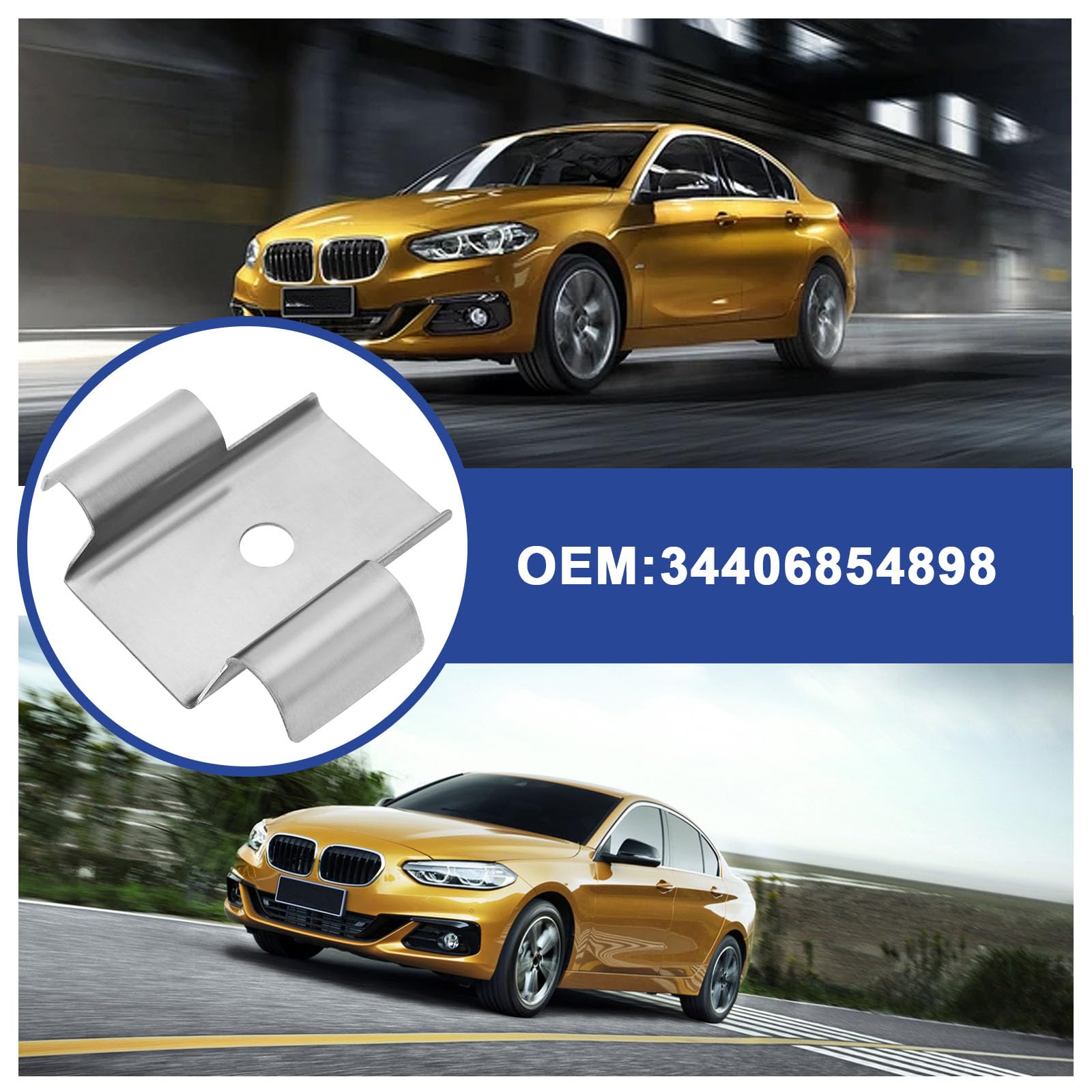 ECSiNG 1 szt. ulepszony klips do linki hamulca postojowego ze stali nierdzewnej część zamienna 34406854898 kompatybilny z BMW serii 1/2/3/4