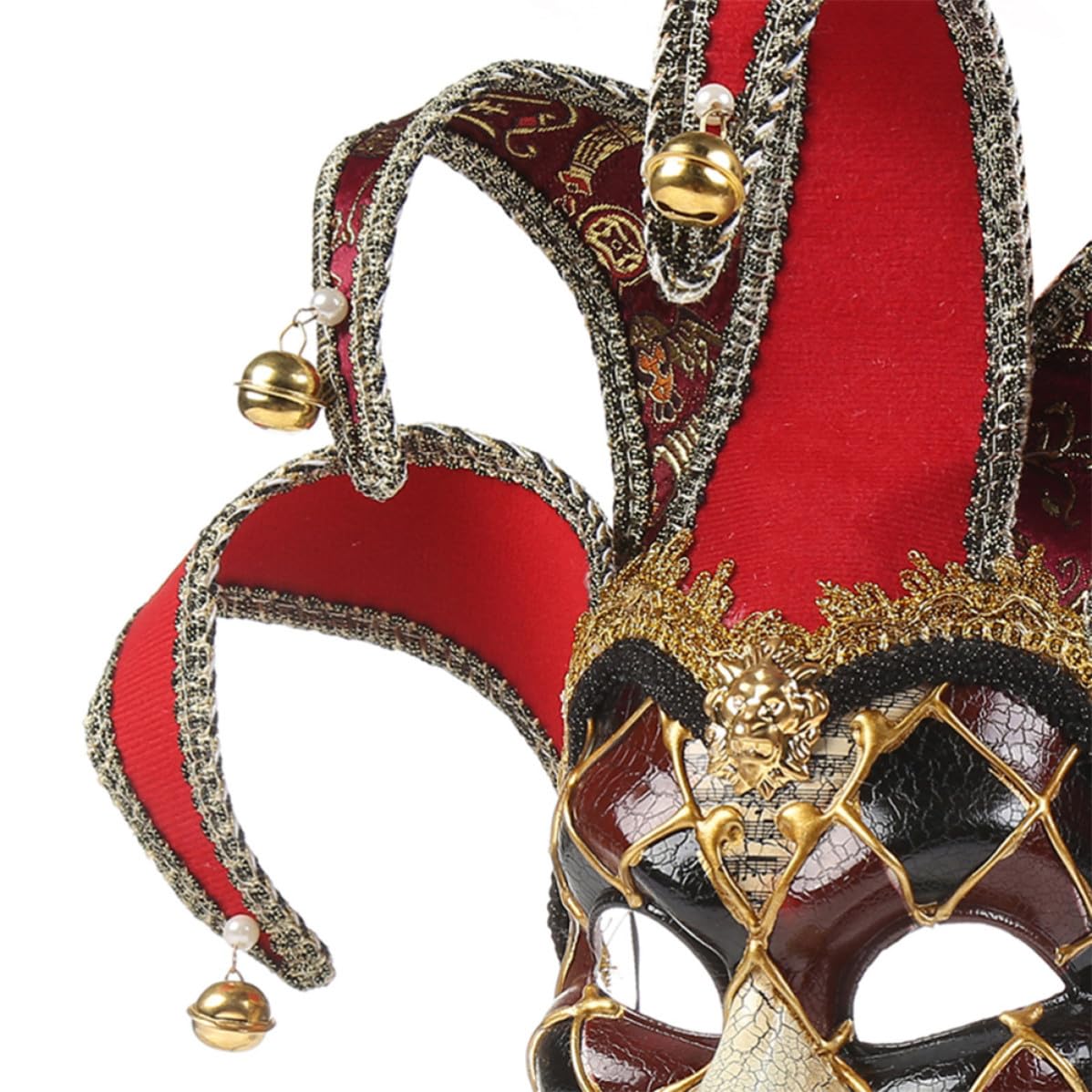 Máscara Veneciana de Cara Completa para Cosplay Diseño Vintage, Material Plástico y Tela, Cómoda de Usar para Representaciones y Exhibiciones