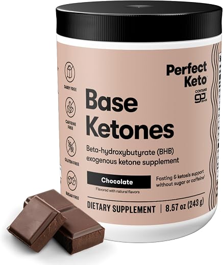 KETO – Perfect Keto Burn Pills 1200 Mg BHB Salts  Electrolytes Caffeine Free Energy, Chocolate, 8.57 oz