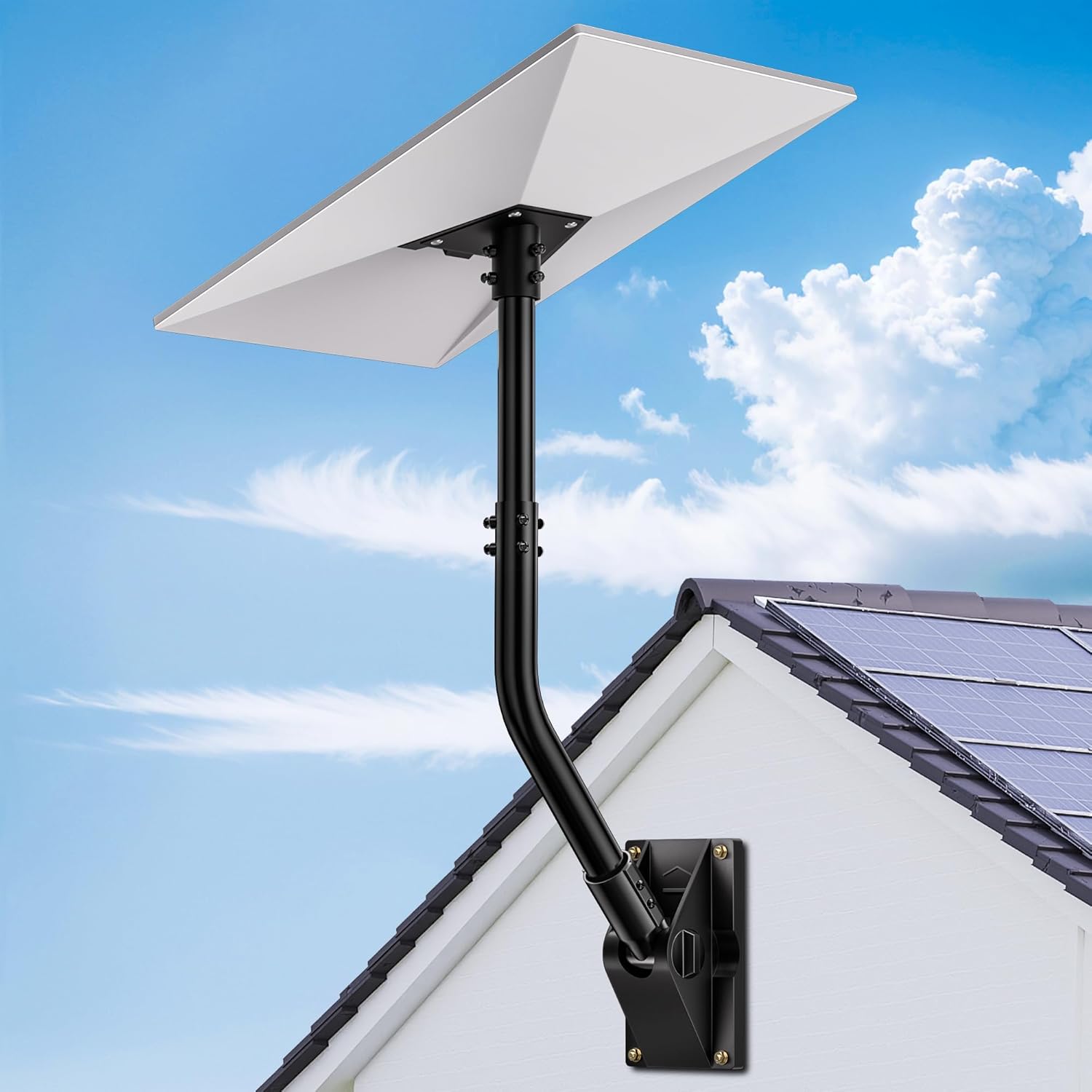 Gen 3 Mount for Starlink, Adjustable Wall /Roof Mounting Kit Compatible with V3 Starlink Standard Dish,Include Aluminum Gen 3 Pipe Adapter