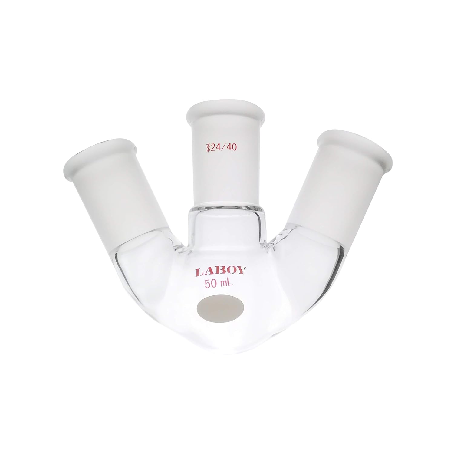 Laboy Glass 1000mL 3 Neck Round Bottom Boiling Flask with 24/40 Center & Side Joints Angled Distilling Receiving Reflux Flask Multi Neck Distillation Apparatus Organic Chemistry Lab Glassware