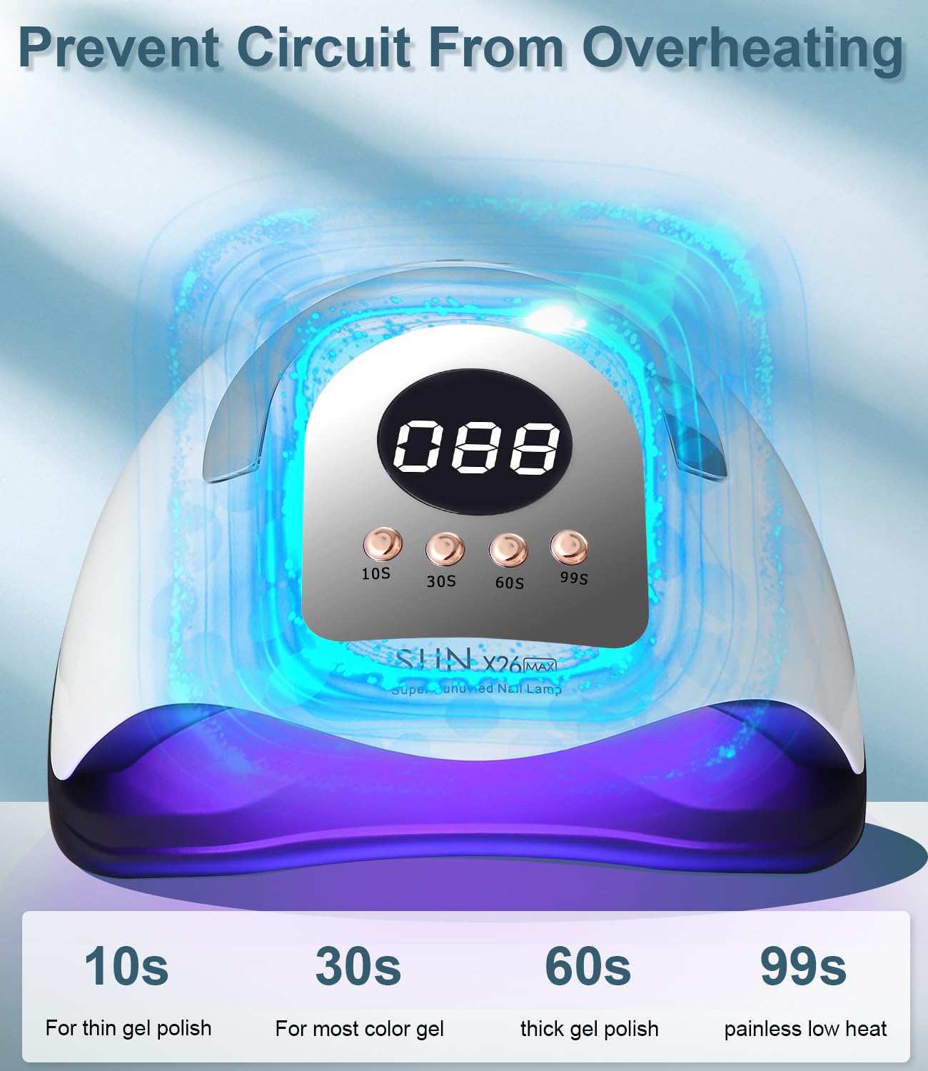 380W Lampada UV LED Unghie, Professionale 81 sfere di lampada a LEDs, Semipermanente Curare Rapidamente Pedicure Fornetto per Tutti i Smalti, Automatico Sensore per Manicure a Casa e in Salone