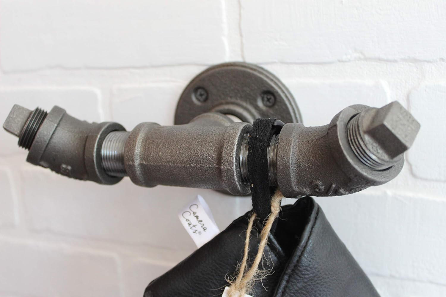 Industrial Black Pipe Hooks, Steampunk black pipe hook for coat, hat or towel