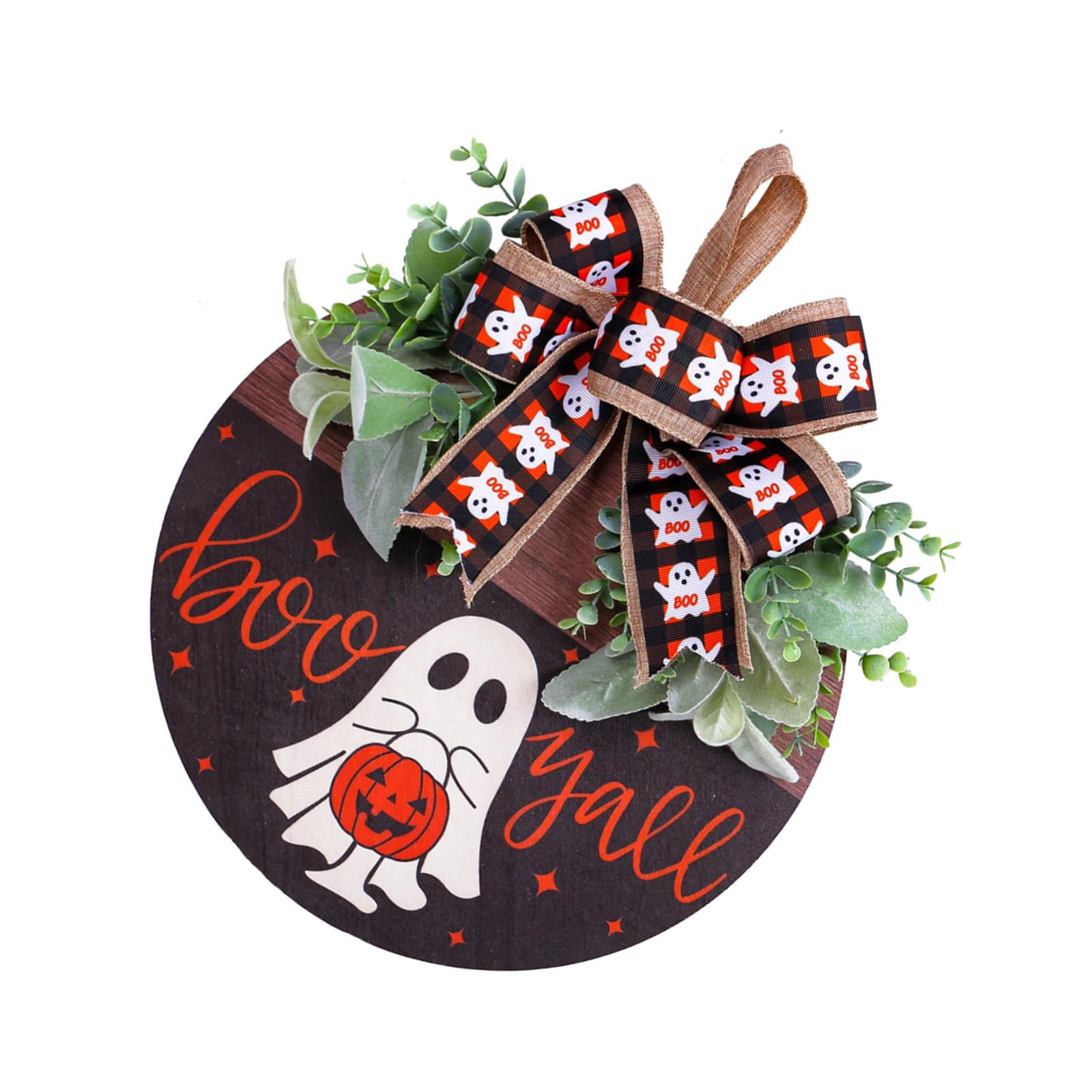 Realistic Specter Door Hanger for Halloween Celebration Stylish Hanging Plaques Colorful Welcome Sign Window Adorment Door Window Wall Adornment