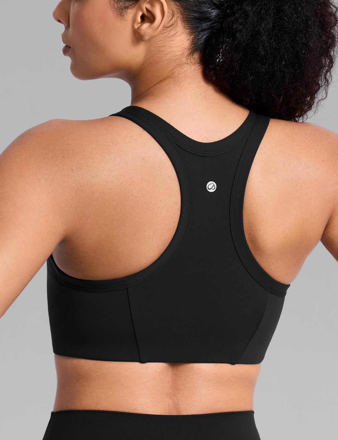 CRZ YOGA Butterbreeze Racerback Sports Bras for Women- Training Medium Impact Padded U Neck Crop Gym Tops