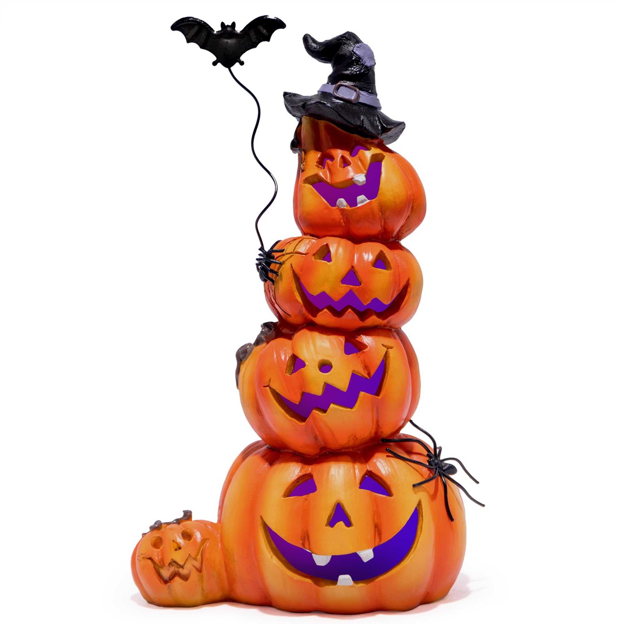 Amazon.com: Hodao Halloween Stacked Pumpkin Decor, 4-Tier