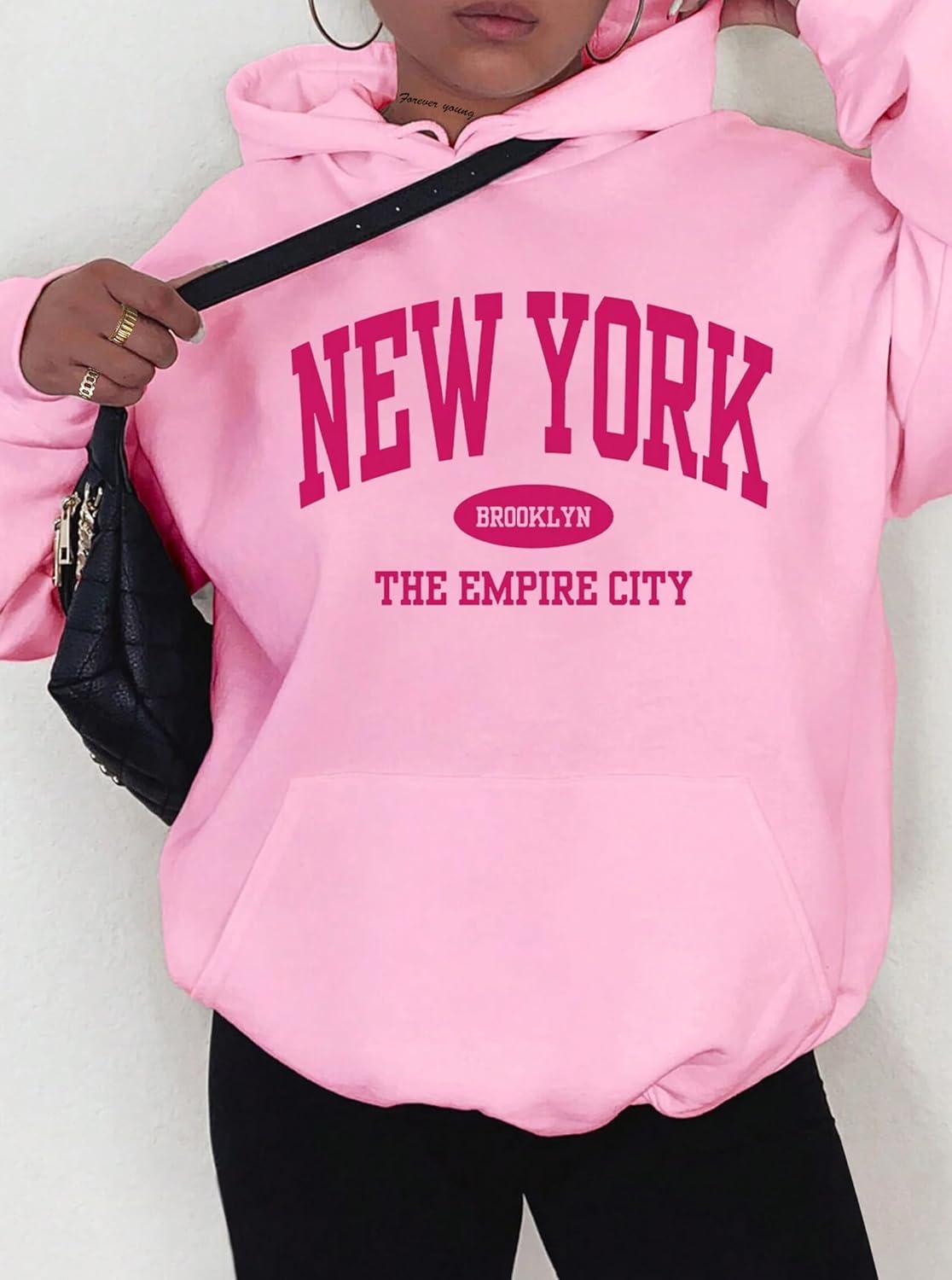 Hilinker Womens Graphic Hoodies Drawstring Long Sleeve Sweatshirt with Pocket Pullover - Image 5