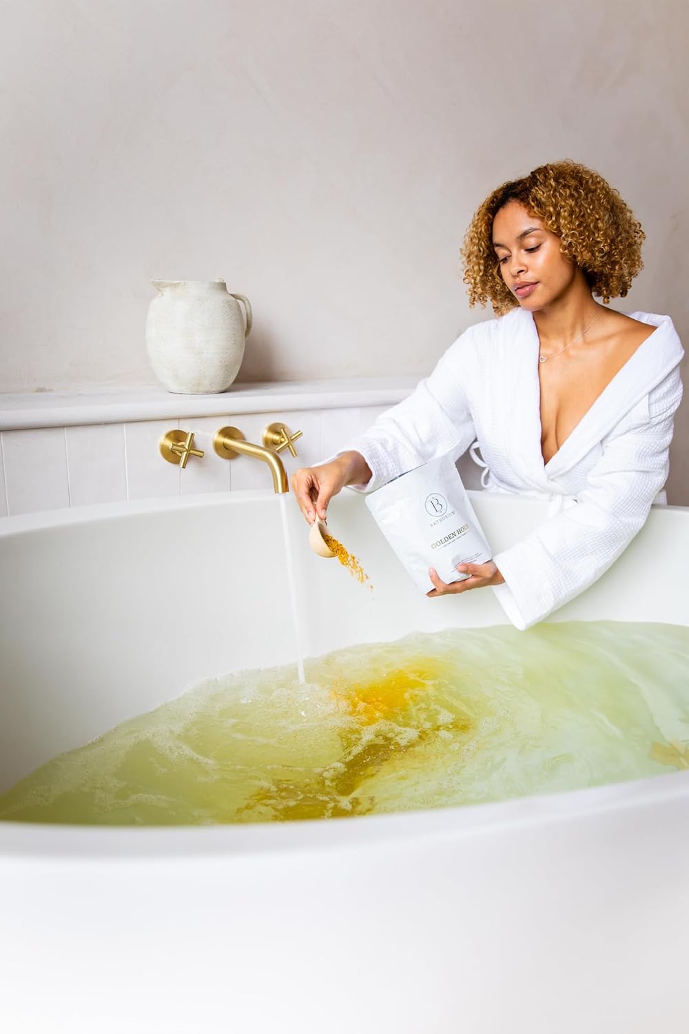 Bathorium Golden Hour Mud Mineral Soak, Detox Bath Soak with French Grey Sea Salt, Ginger & Mandarin, Sinus Relief & Recovery, pH-Balanced for Women, Approximately 3 Baths, 32 oz - Image 8