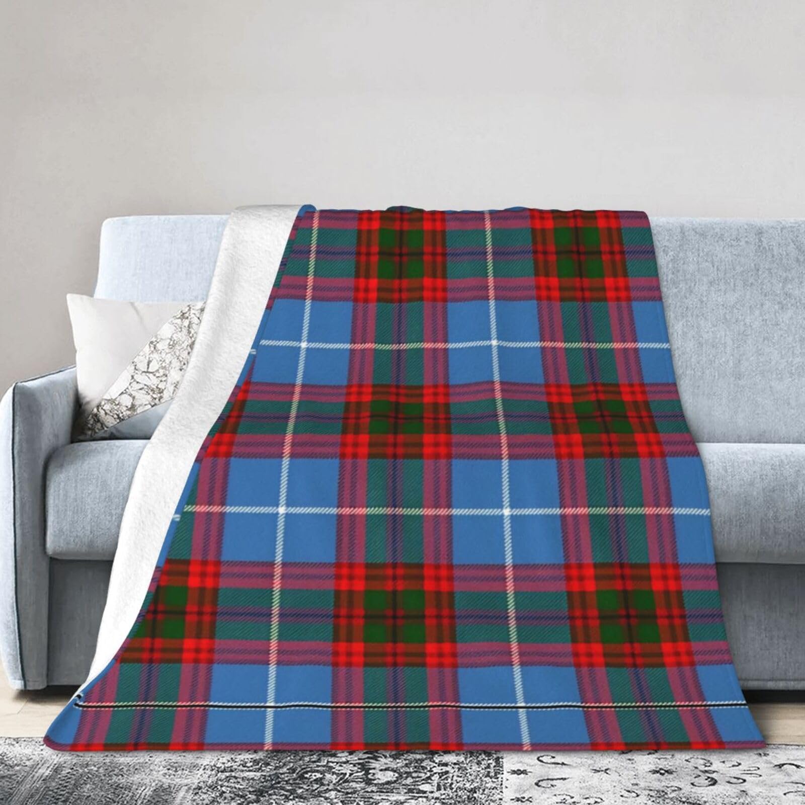 ERTDFXCV Clan Crichton Tartan Blanket 80"x60"