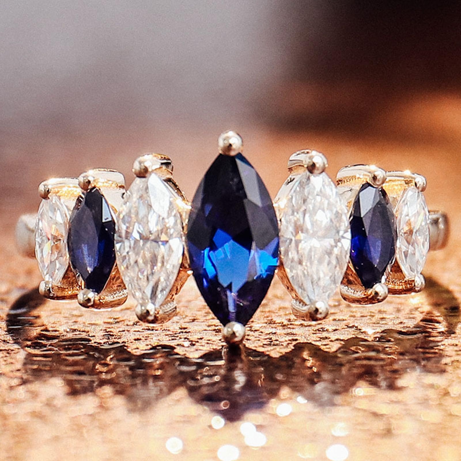 Juego de anillos de compromiso, anillo de promesa para mujer, regalo único