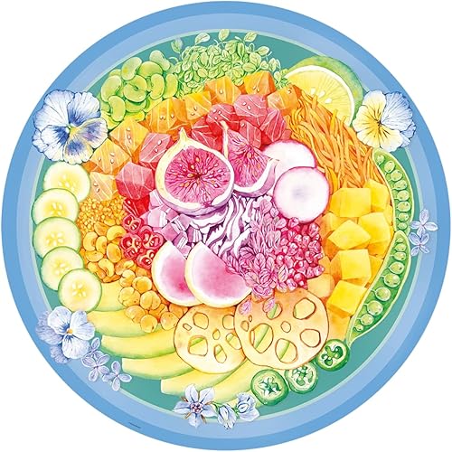 Ravensburger Circle of Colors: Poke Bowl - Rompecabezas redondo de 500 piezas | Tecnología única Softclick | Perfecto para adultos y niños |