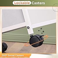 Vista 8 de DEVAISE Archivador vertical de tela de 2 cajones, soporte de impresora rodante, blanco