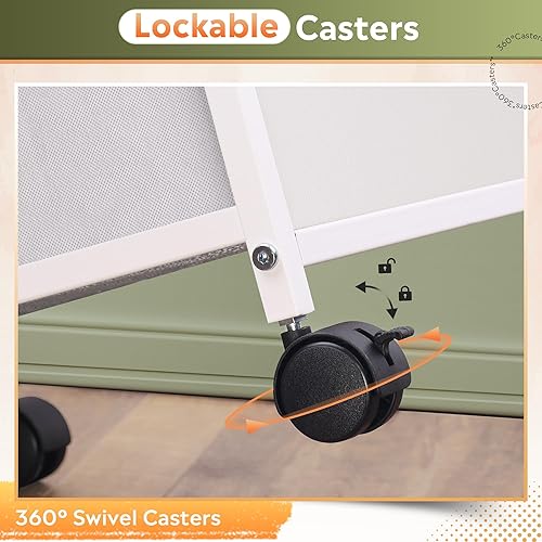 Miniatura 8 de DEVAISE Archivador vertical de tela de 2 cajones, soporte de impresora rodante, blanco