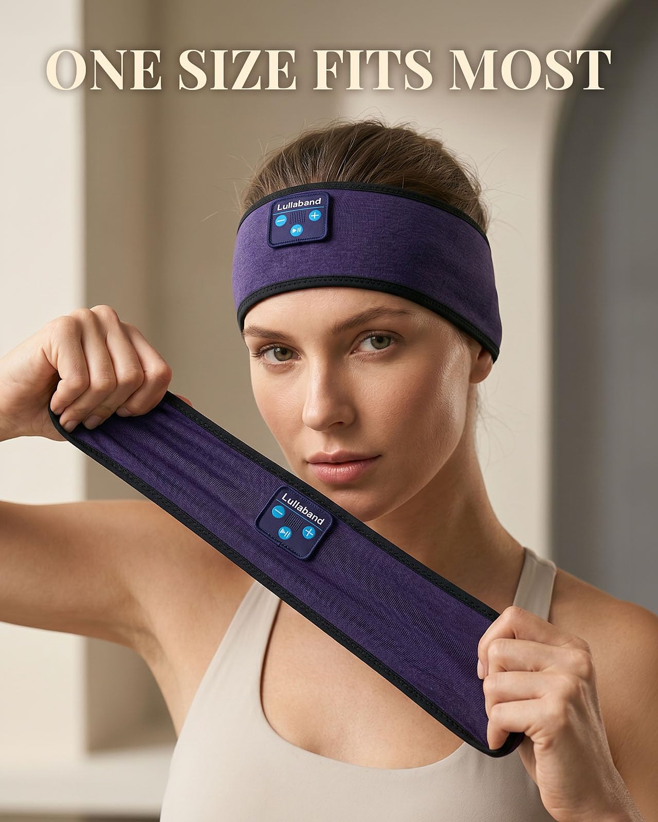 Lullaband Auriculares inalámbricos Bluetooth 5.4 para dormir de lado, con altavoces estéreo ultrafinos, ideales para yoga, meditación, deportes y relajación