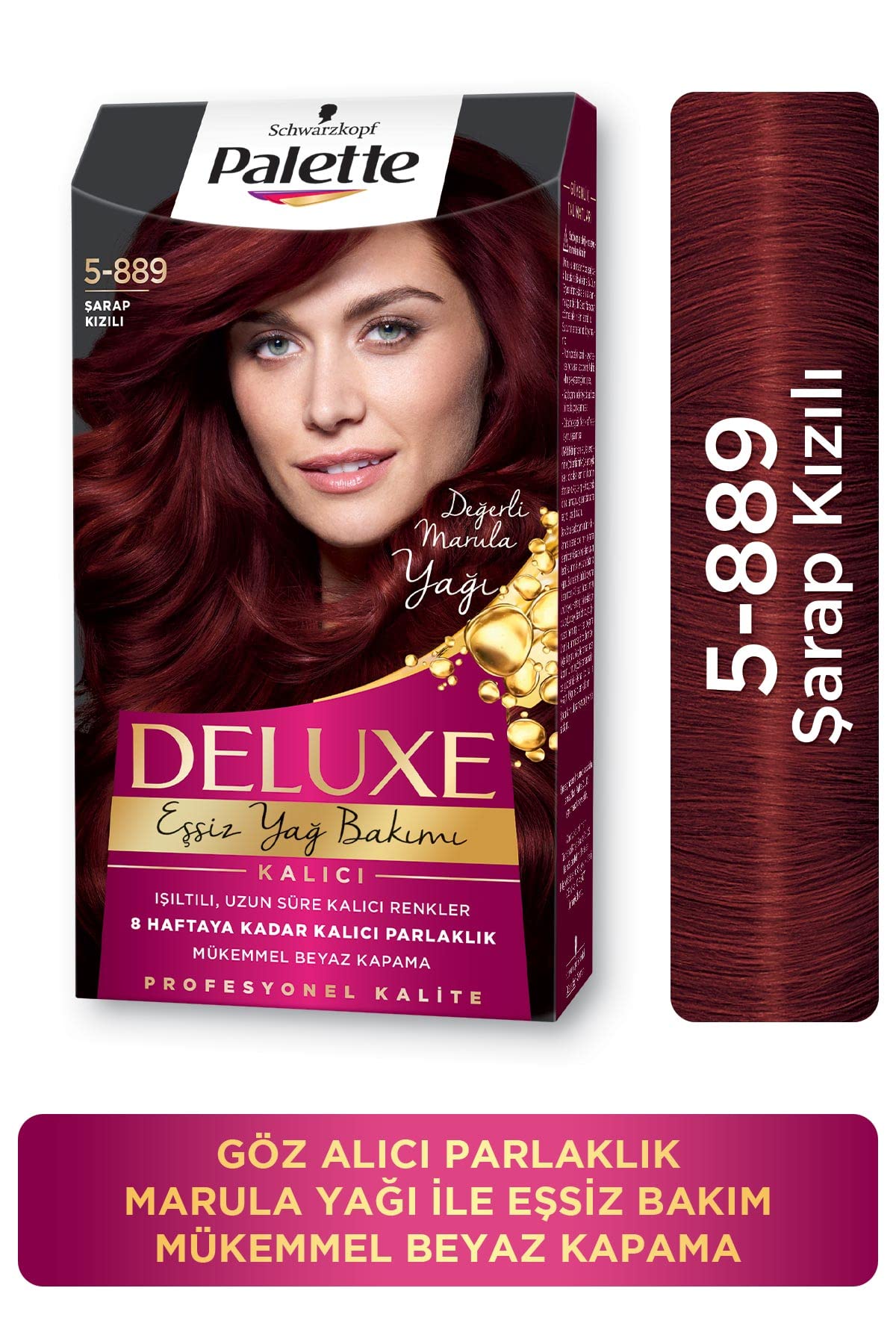 Palette Deluxe 5-889 Şarap Kızılı Saç Boyası
