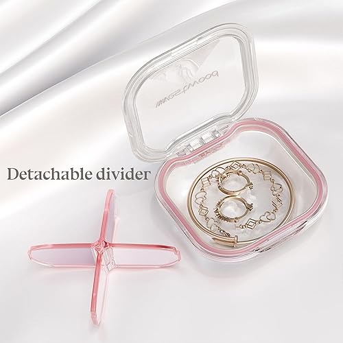 Miniatura 9 de Paquete de 1 organizador de píldoras verde redondo pequeño, 4 compartimentos, compacto y elegante estuche de pastillero de viaje para camping,