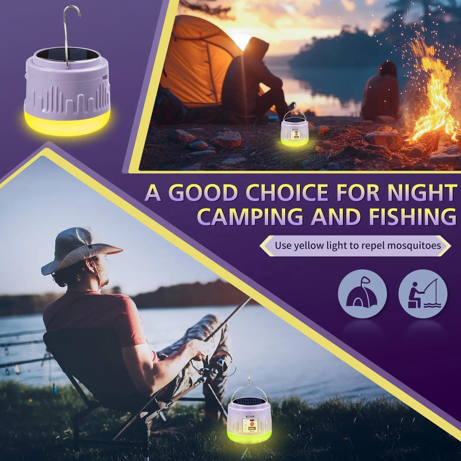 KAVANA Solar Hanging Lights - Outdoor LED Lamp -2