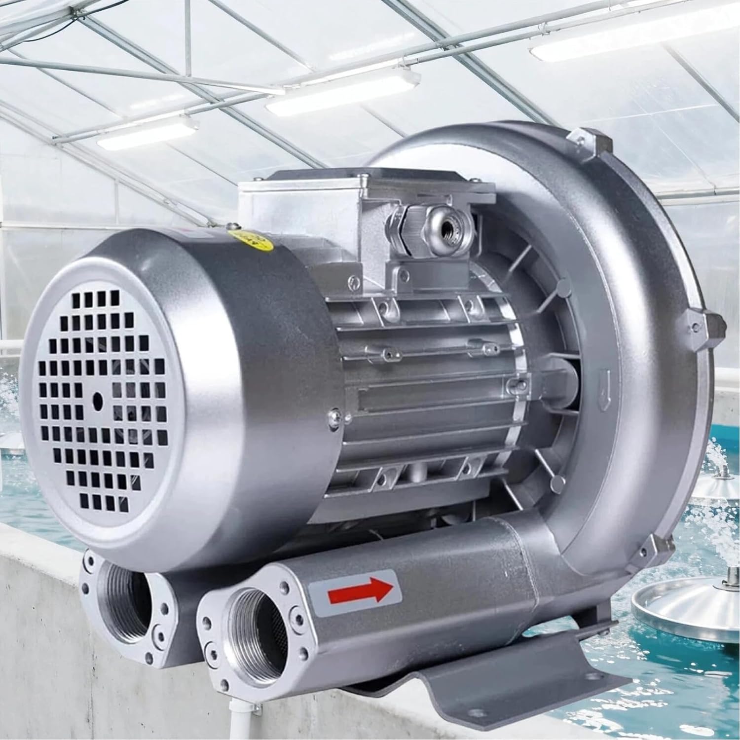 Regenerative Blower,120W, 180W, 250W, 370W, 550W,750W,1100W,1500W Vortex Ring Blower, 110v 60hz Industrial Vacuum Pump,Fish Ponds Aeration Oxygenation Machine (250W/0.33HP)