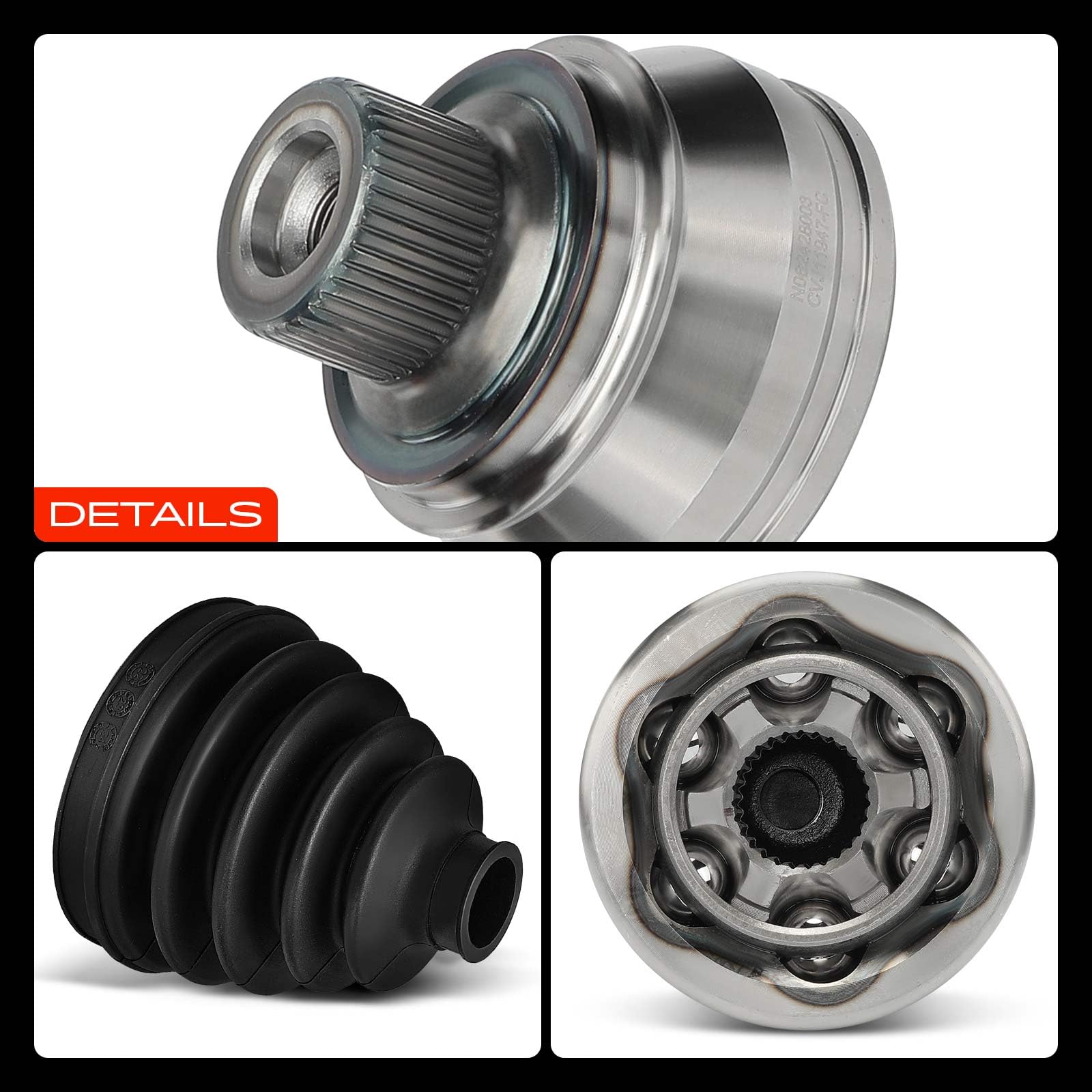 Frankberg Juego de articulación Arbol de transmisión Eje delantero Compatible con A4 8K2 A4 Allroad 8KH A4 Avant 8K5 A5 8T3 A5 Cabriolet 8F7 A5 Sportback 8TA A6 4G2 4GC A6 Avant 4G5 4GD 8K0498099