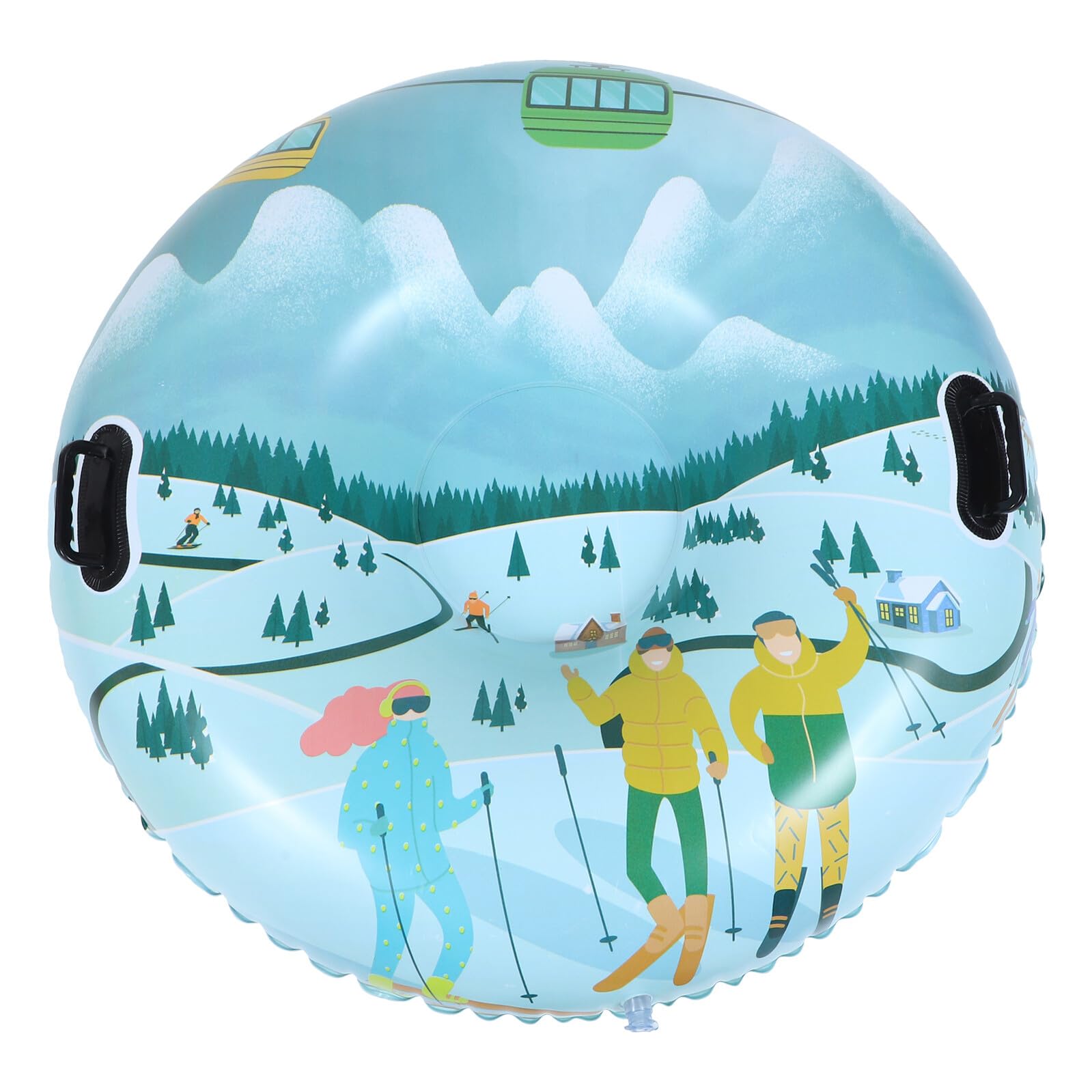 ORFOFE Tubo da Neve Gonfiabile in PVC Spesso Maniglie Antiscivolo Slitta da Neve Invernale Resistente All’Usura per Attività All’Aperto e Divertimento Familiare
