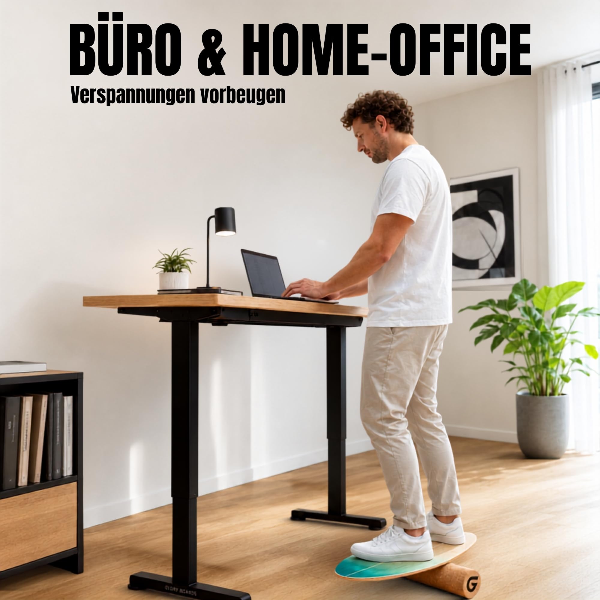 Glory Boards® Balance Board – Handmade - 100% Birkenholz - Inklusive Korkrolle - Optimal für Gleichgewichts- & Krafttraining, Für Einsteiger & Fortgeschrittene, Indoor & Outdoor – Erwachsene & Kinder