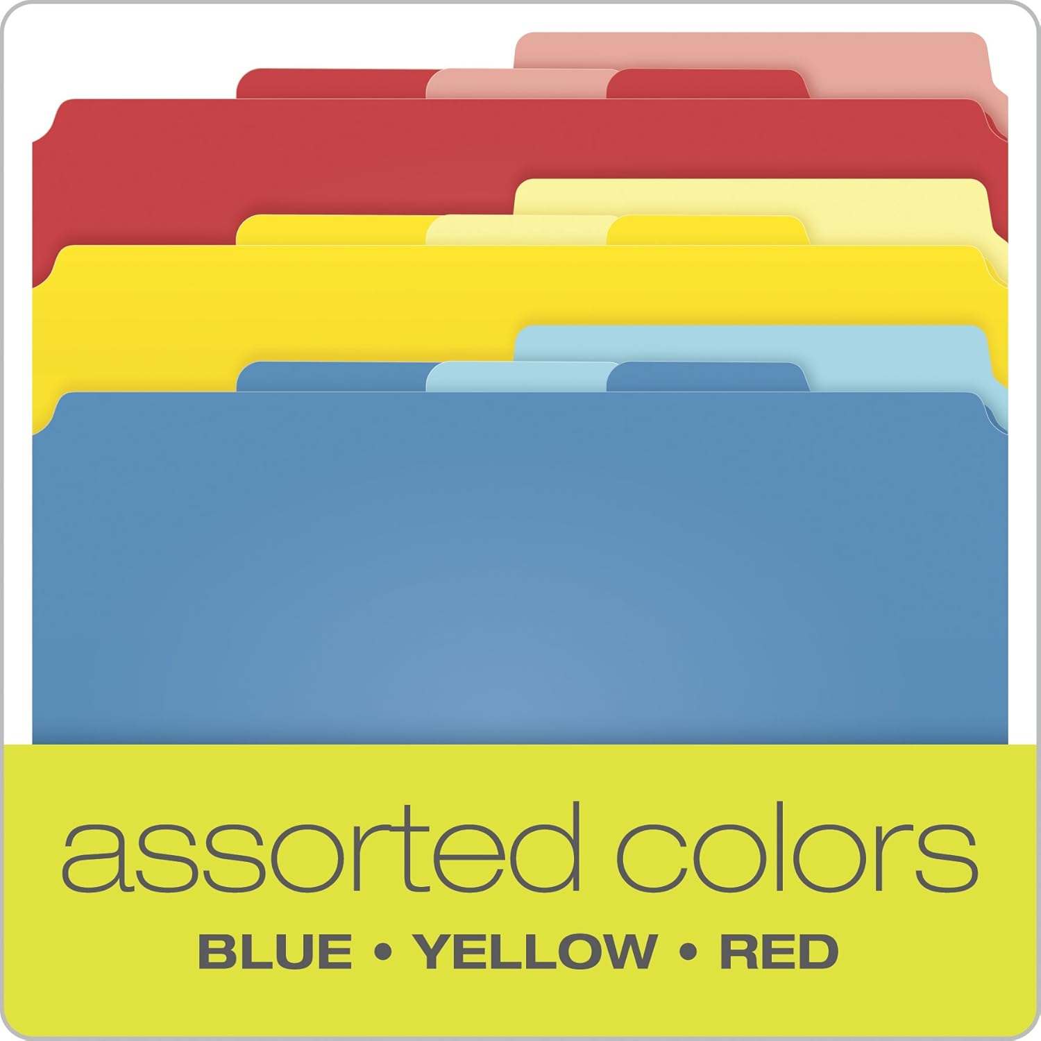 Pendaflex Divide-It-Up File Folder, Letter Size, 24 Count, Assorted Colors (10772)