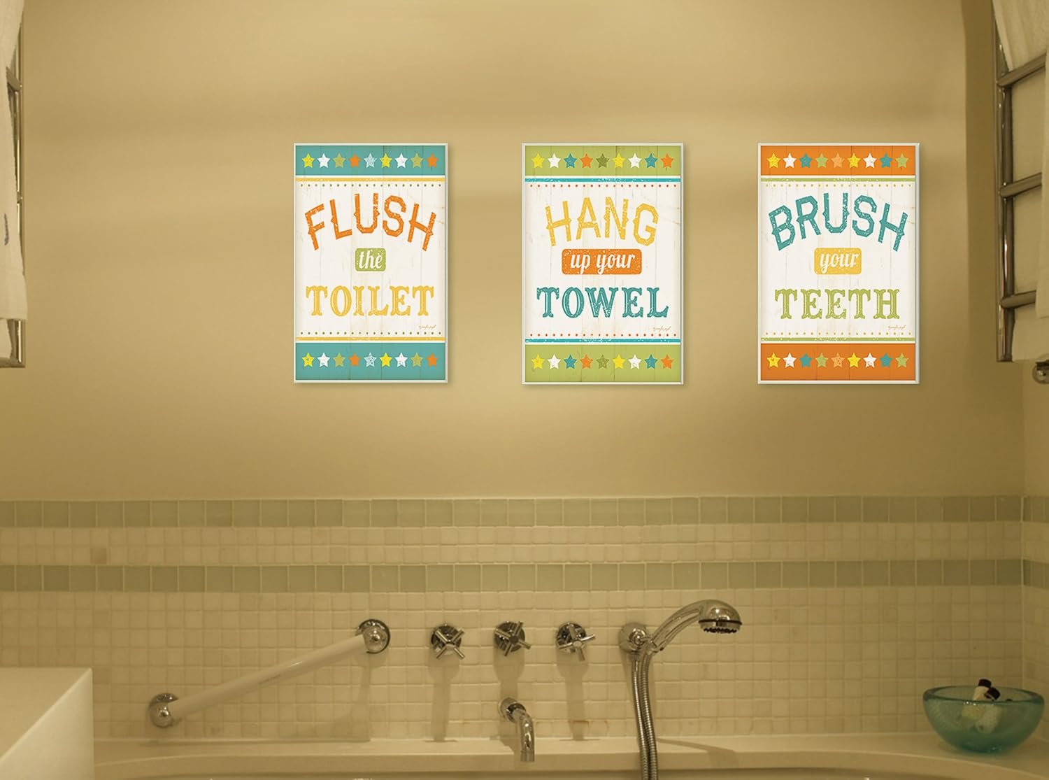 Stupell Home Décor Brush Your Teeth Colorful Bathroom Wall Plaque, 10 x 0.5 x 15, Proudly Made in USA, Multicolor - Image 4