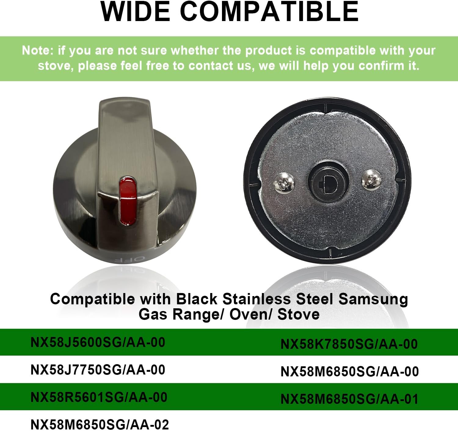 Upgraded DG64-00473B Stove Knobs Black Compatible with Samsung Gas Stove knobs,Samsung Oven knobs Replacement for NX58M6850SG,NX58J7750SG,NX58J5600SG,NX58K7850SG (5 Pack)