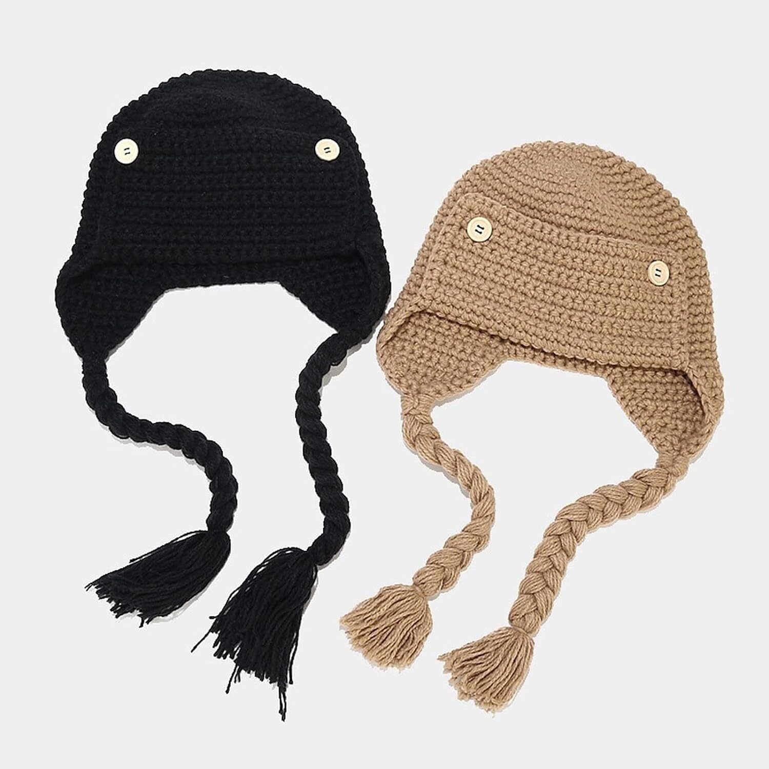 Wintermütze für Outdoor-Aktivitäten Mütze, Warm, Grob Gestrickt, Mit Zopfmuster, Weich, Dehnbar, Dick, Niedliche Strickmütze Warme Winterkappe