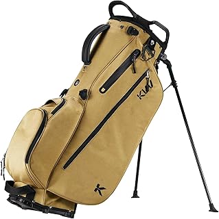 KVV Lightweight Golf Stand Bag with 7 Way Full-Length Dividers, 5 Zippered Pockets, Automatically Adjustable Dual Straps,Elegant Design
