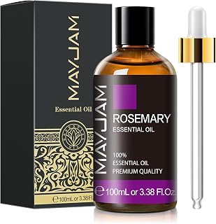 Rosemary Essential Oil with Dropper, MAYJAM Pure Rosemary Oil Aromatherapy Oils for Humidifier and Diffusers, 3.38FL.OZ