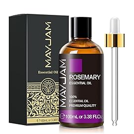 Rosemary Essential Oil with Dropper, MAYJAM Pure Rosemary Oil Aromatherapy Oils for Humidifier and Diffusers, 3.38FL.OZ
