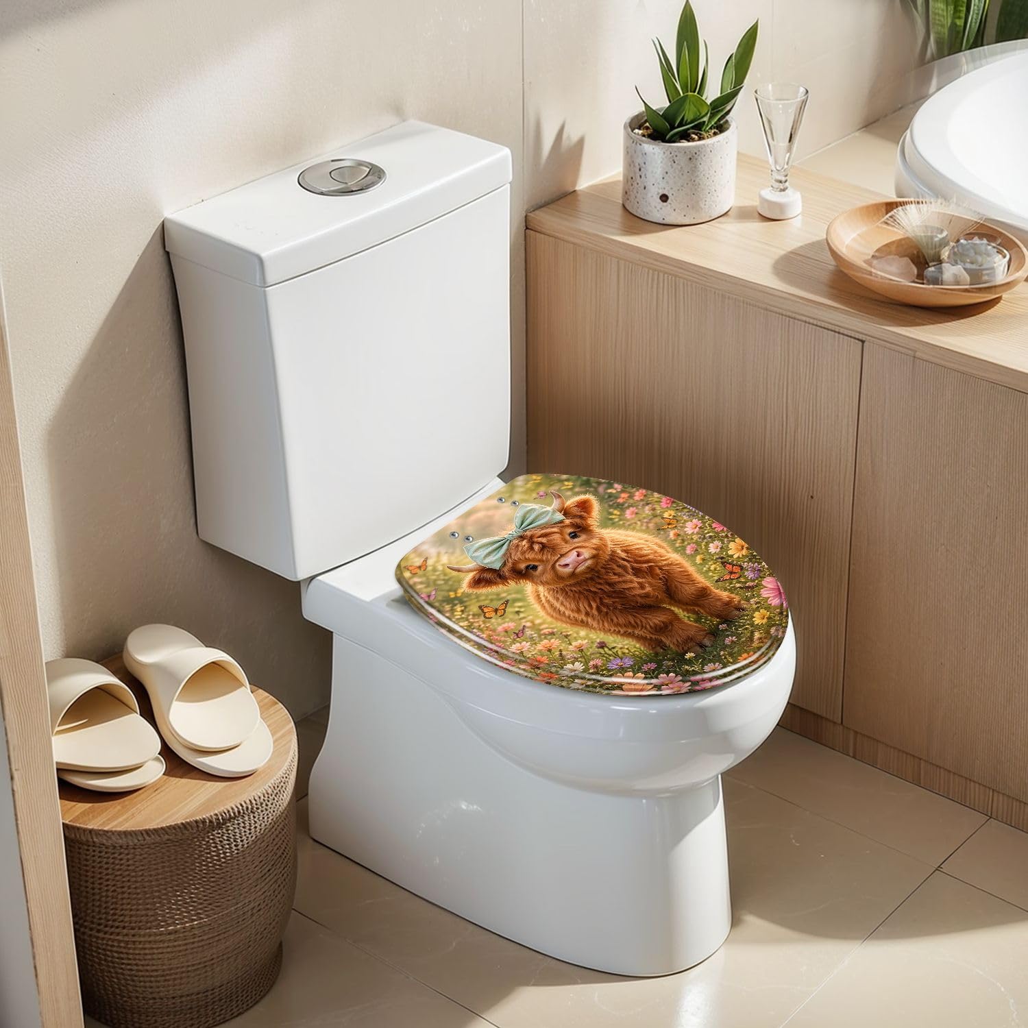 Asiento de inodoro genérico alargado de cierre suave para baño
